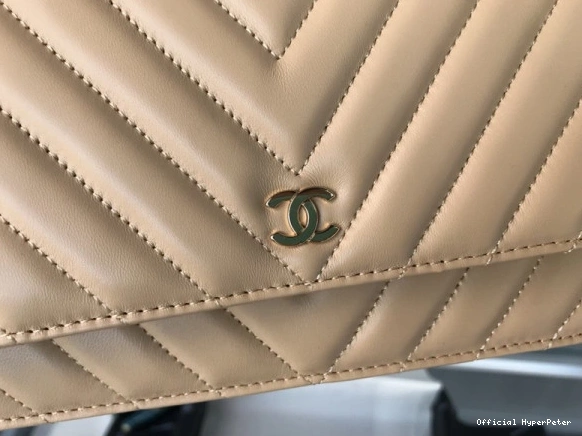 HyperPeter Gold Bag   With CHANEL Flap Lambskin Silver Hardware 0804